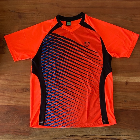 Amazon Other - Boys athletic sport top soccer neon orange black moisture wicking jersey 14/16